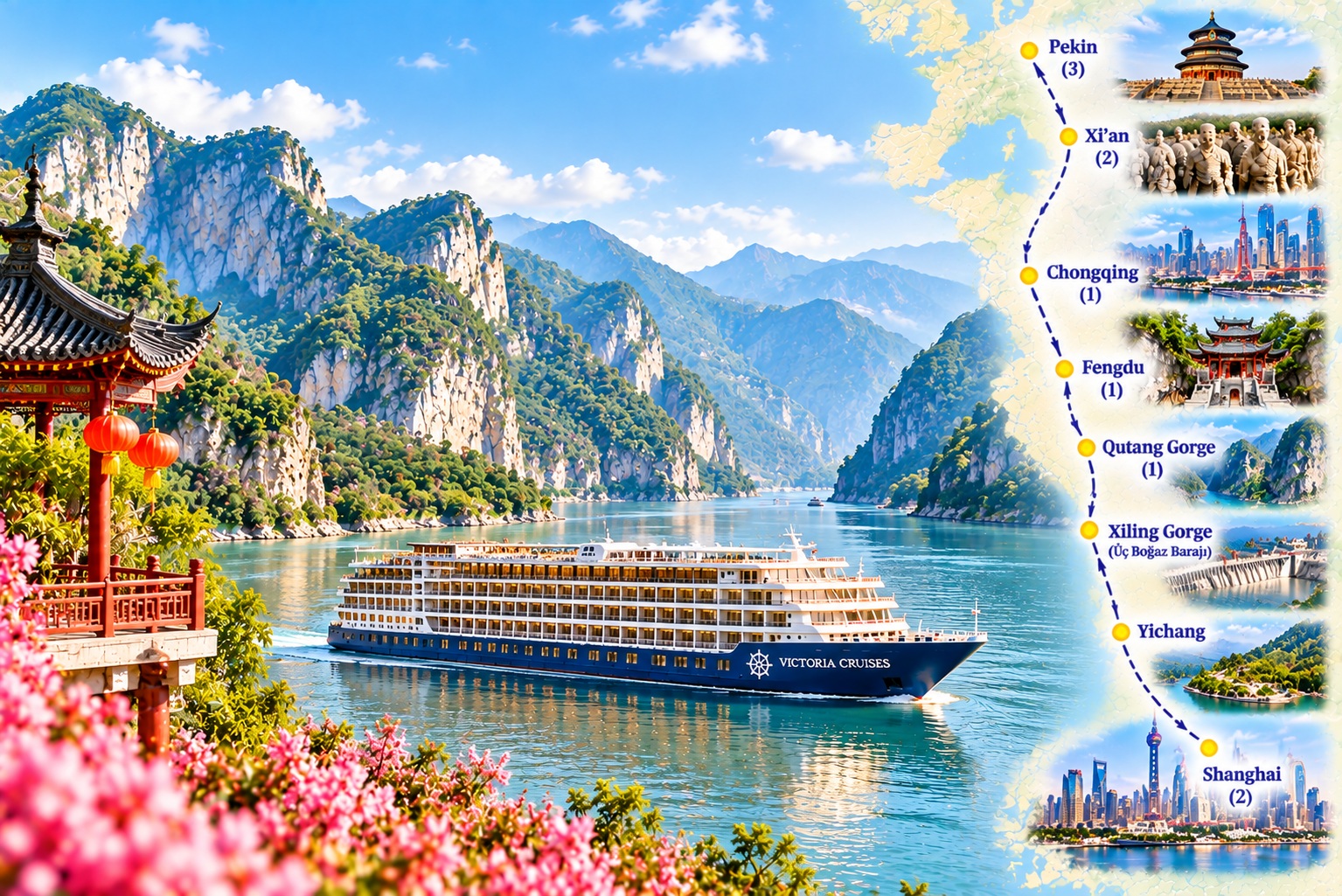 BAŞTAN BAŞA ÇİN & 5* DELUXE GEMİ ile YANGTZE NEHRİ