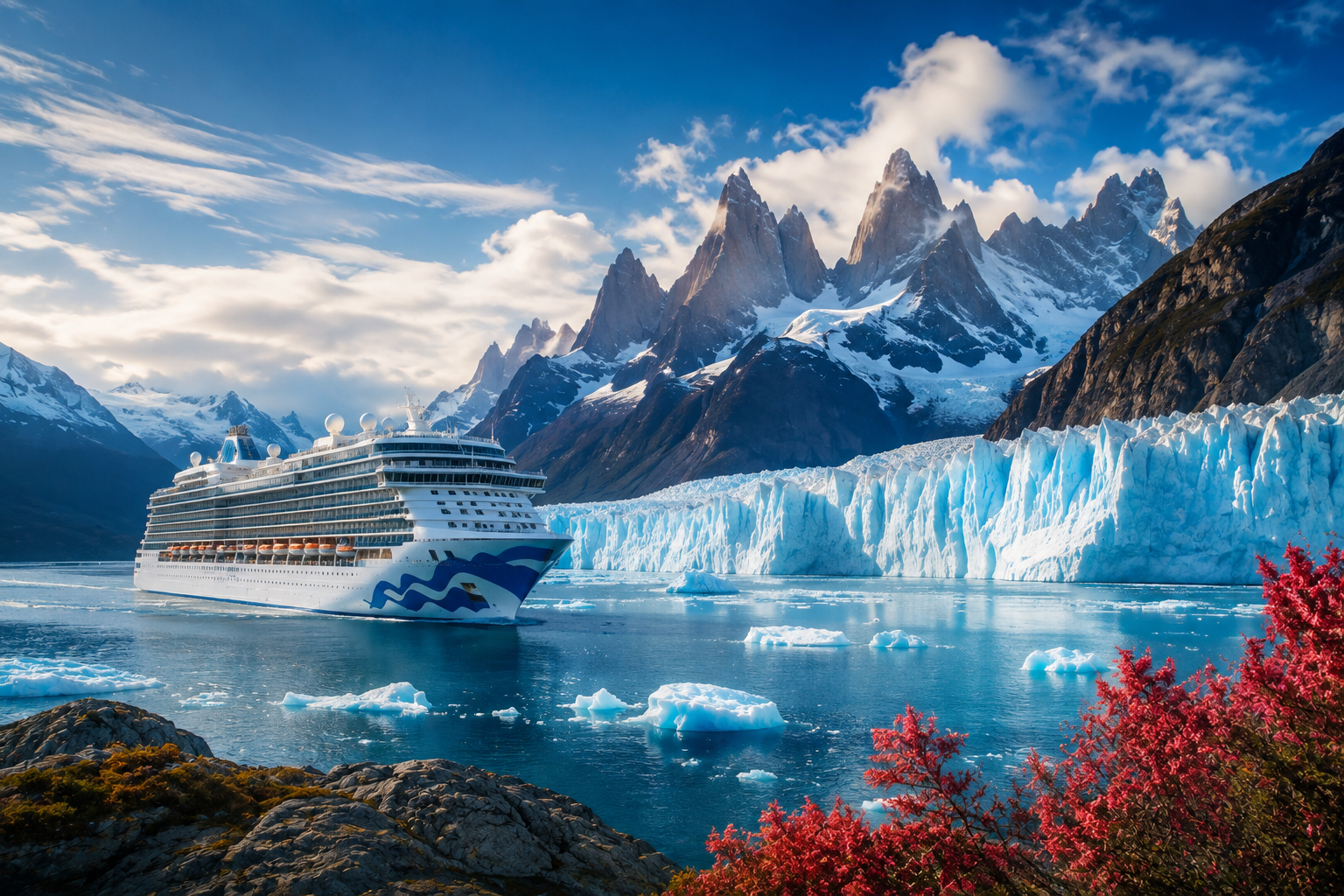 5* MAJESTIC PRINCESS ile  GÜNEY AMERİKA & PATAGONYA BUZULLAR, FİYORTLAR & DÜNYANIN UCU
